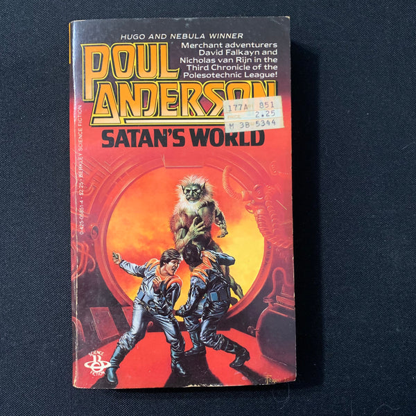 BOOK Poul Anderson 'Satan's World' (1983) PB science fiction