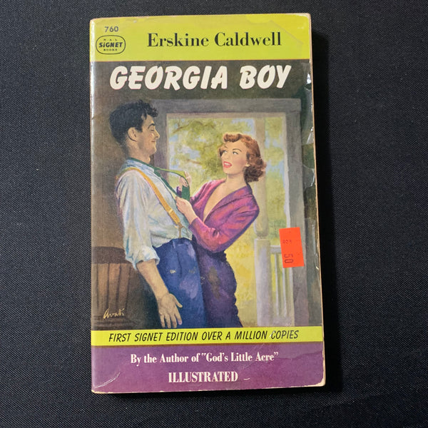 BOOK Erskine Caldwell 'Georgia Boy' (1950) pulp Signet novel PB fiction 760