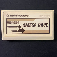 COMMODORE VIC 20 Omega Race tested video game cartridge arcade retro white label