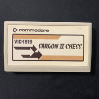 COMMODORE VIC 20 Sargon II Chess tested video game cartridge white label