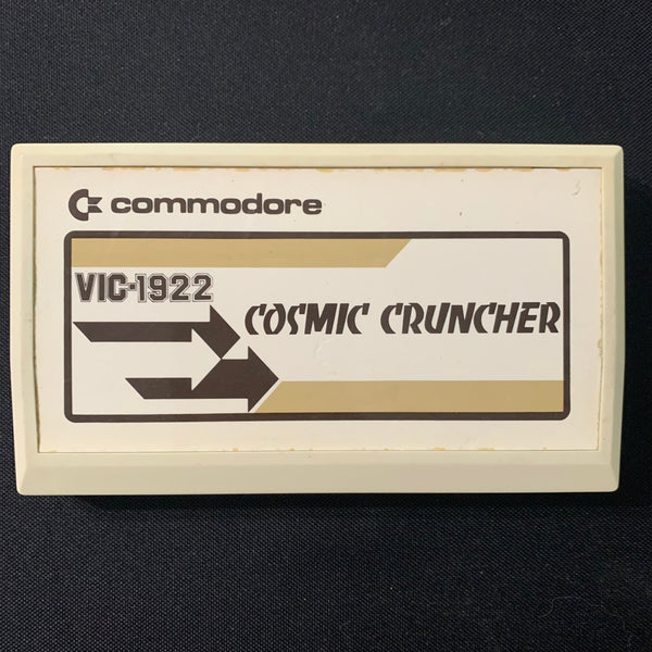 COMMODORE VIC 20 Cosmic Cruncher tested video game cartridge Pac Man arcade fun