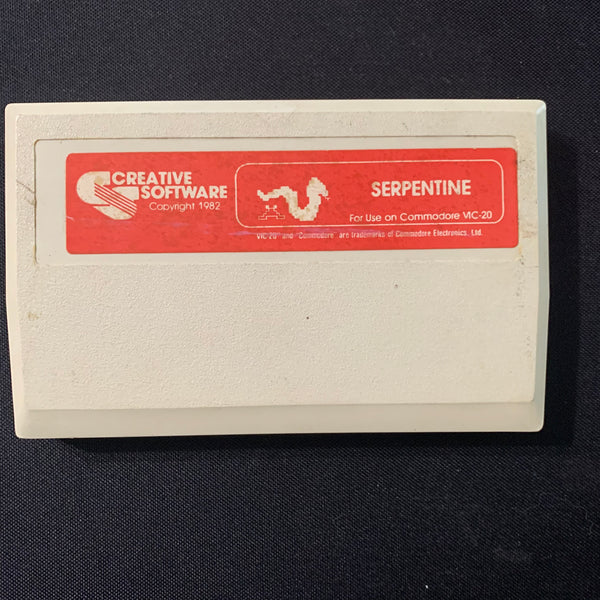 COMMODORE VIC 20 Serpentine tested game cartridge Creative Software 1982 snake