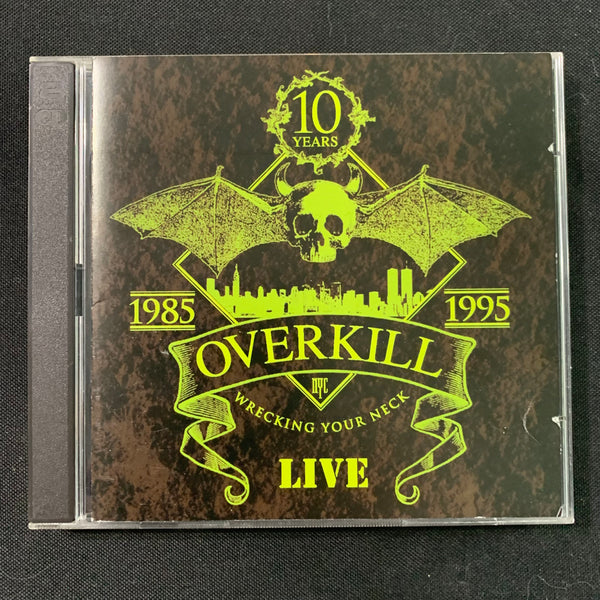 CD Overkill 'Wrecking Your Neck Live' (1995) 2-disc set Elimination, Coma, Fast Junkie