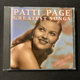 CD Patti Page 'Greatest Songs' (Legendary Artist Series) Tennessee Waltz classic