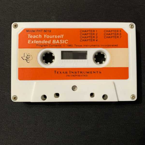 TEXAS INSTRUMENTS TI 99/4A 'Teach Yourself Extended BASIC' (1980) cassette software