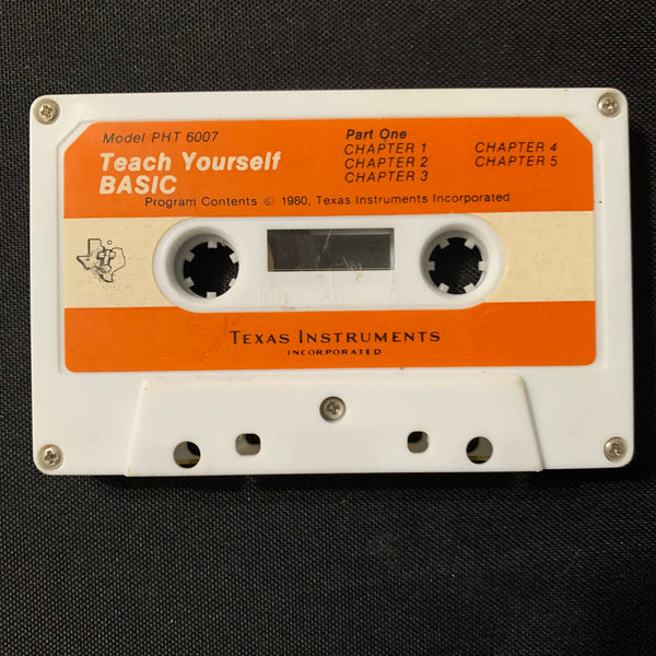 TEXAS INSTRUMENTS TI 99/4A 'Teach Yourself BASIC Part 1' cassette tape software