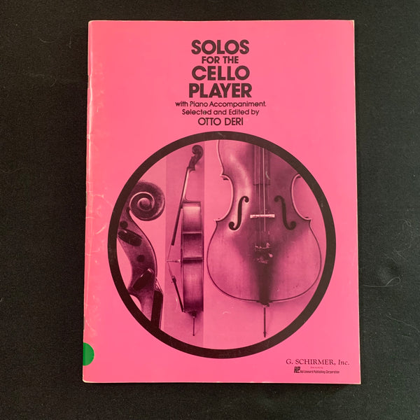 SHEET MUSIC Otto Deri 'Solos For the Cello Player With Piano Accompaniment' (1959)