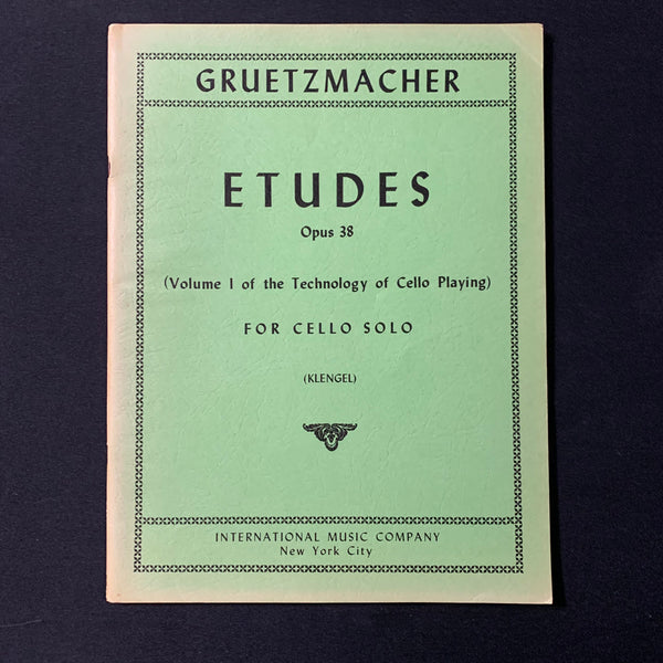 SHEET MUSIC Gruetzmacher 'Etudes' Op. 38 For Cello Solo Julius Klengel