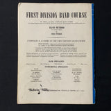 SHEET MUSIC First Division Band Method Part Two (Horn in F) (1963) Fred Weber