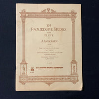 SHEET MUSIC 24 Progressive Studies For Flute by J. Andersen Op. 33 Lauber, Spindler-Krueger