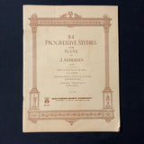 SHEET MUSIC 24 Progressive Studies For Flute by J. Andersen Op. 33 Lauber, Spindler-Krueger