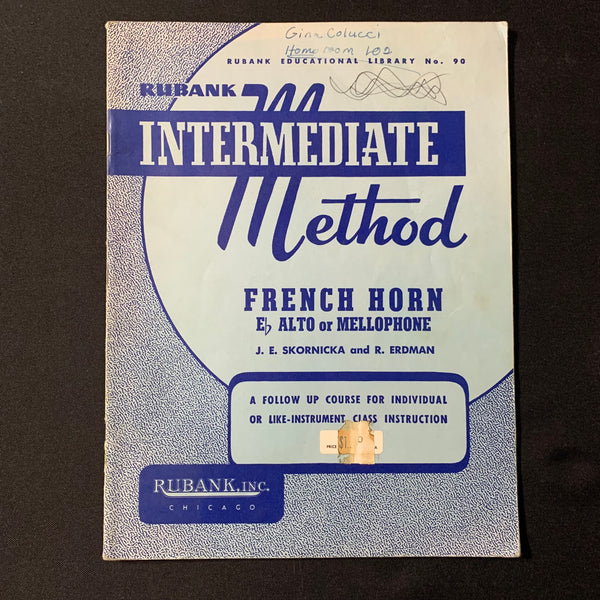 SHEET MUSIC Rubank Intermediate Method French Horn 1940)