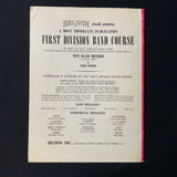 SHEET MUSIC First Division Band Course Fun With Fundamentals (Horn in F) (1963)