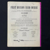 SHEET MUSIC First Division Band Course Concert Band Book (C Flute) (1967)