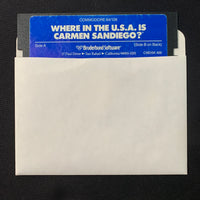 COMMODORE 64 Where In the USA Is Carmen Sandiego? (1985) tested boxed video game