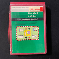 TEXAS INSTRUMENTS TI 99/4A Blackjack and Poker cartridge game complete tested