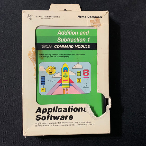 TEXAS INSTRUMENTS TI 99/4A Addition and Subtraction 1 educational cartridge boxed