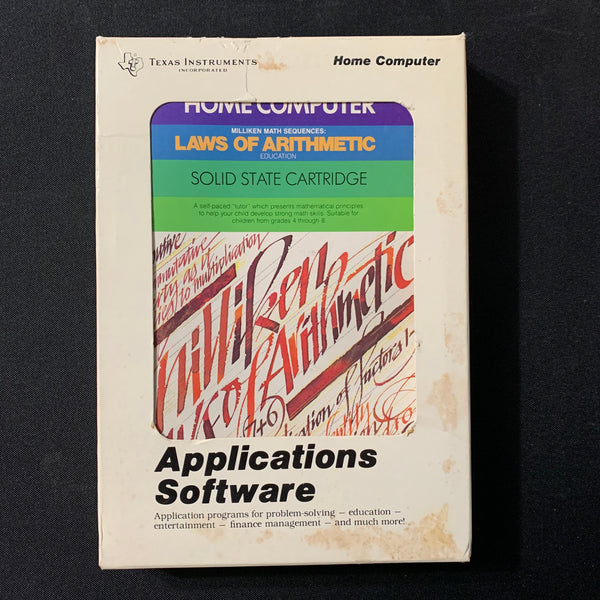 TEXAS INSTRUMENTS TI 99/4A Laws of Arithmetic cartridge boxed
