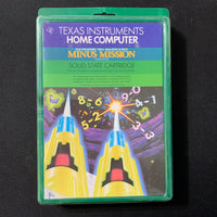 TEXAS INSTRUMENTS TI 99/4A Minus Mission educational cartridge game software