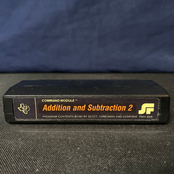 TEXAS INSTRUMENTS TI 99/4A Addition and Subtraction 2 (1981) tested cart black label