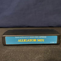 TEXAS INSTRUMENTS TI 99/4A Alligator Mix tested math game cartridge blue/black