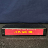 TEXAS INSTRUMENTS TI 99/4A A-maze-ing (1982) classic tested game cartridge red/black