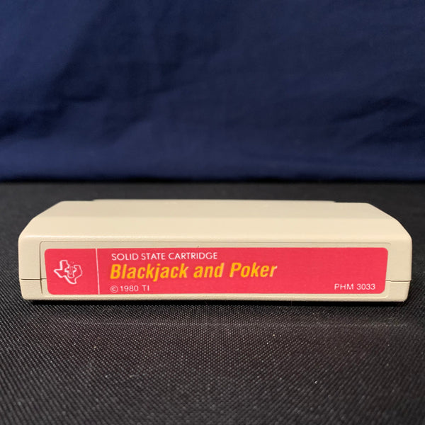 TEXAS INSTRUMENTS TI 99/4A Blackjack and Poker (1980) red label tested game cartridge