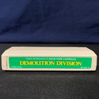 TEXAS INSTRUMENTS TI 99/4A Demolition Division math game tested cartridge