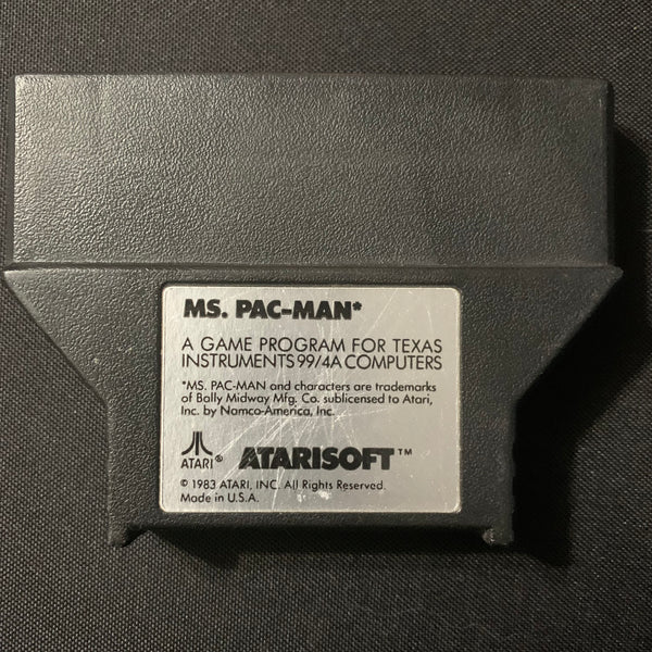 TEXAS INSTRUMENTS TI 99/4A Ms Pac Man (1983) Atarisoft video game cartridge