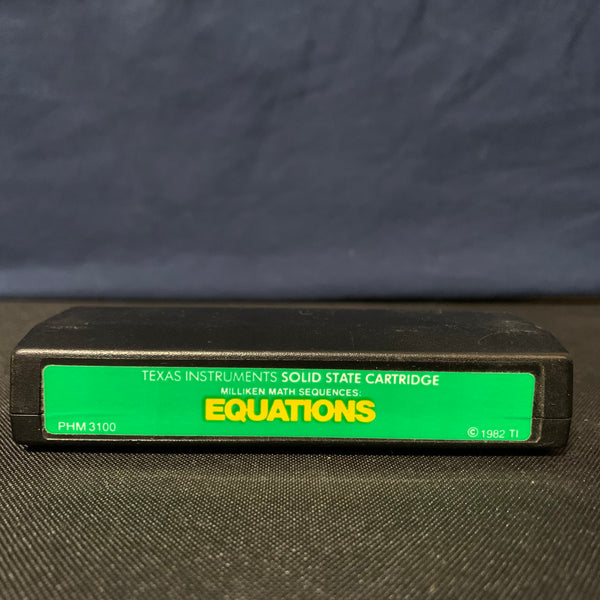 TEXAS INSTRUMENTS TI 99/4A Equations tested Milliken educational cartridge math