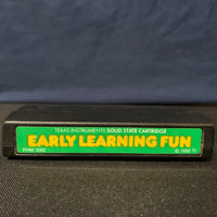 TEXAS INSTRUMENTS TI 99/4A Early Learning Fun (1982) tested cartridge green/black