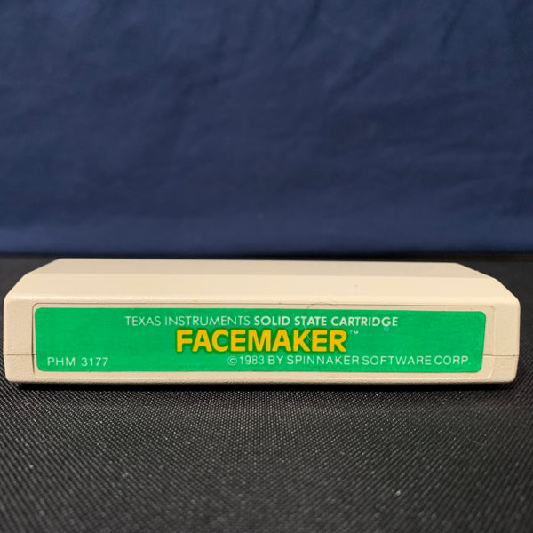 TEXAS INSTRUMENTS TI 99/4A Facemaker (1983) educational tested cartridge game Spinnaker