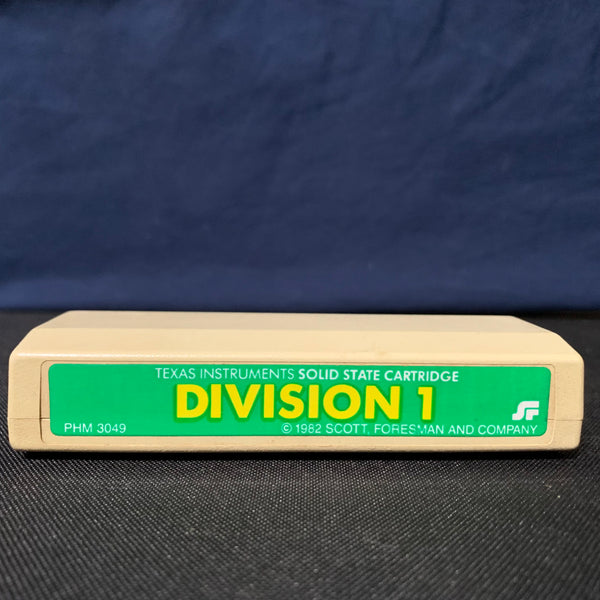 TEXAS INSTRUMENTS TI 99/4A Division 1 tested educational cartridge green