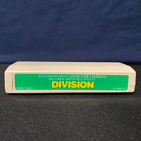 TEXAS INSTRUMENTS TI 99/4A Division cartridge green label Milliken math
