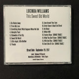 CD Lucinda Williams 'This Sweet Old World' (2017) rare advance promotional promo