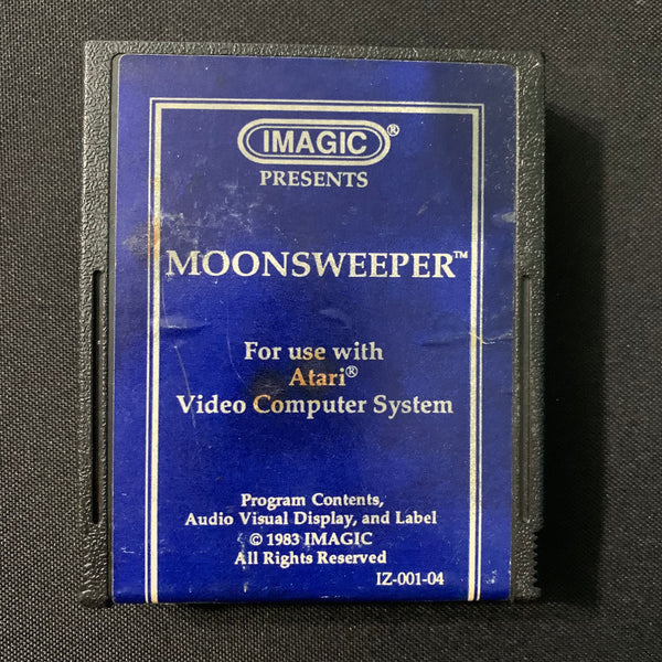ATARI 2600 Moonsweeper tested Imagic blue label variation video game cartridge
