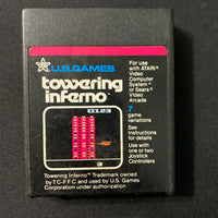 ATARI 2600 Towering Inferno tested U.S. Games video game cartridge