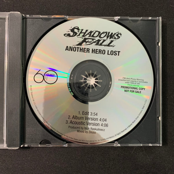 CD Shadows Fall 'Another Hero Lost' (2007) 3-track DJ promo radio single w/acoustic version