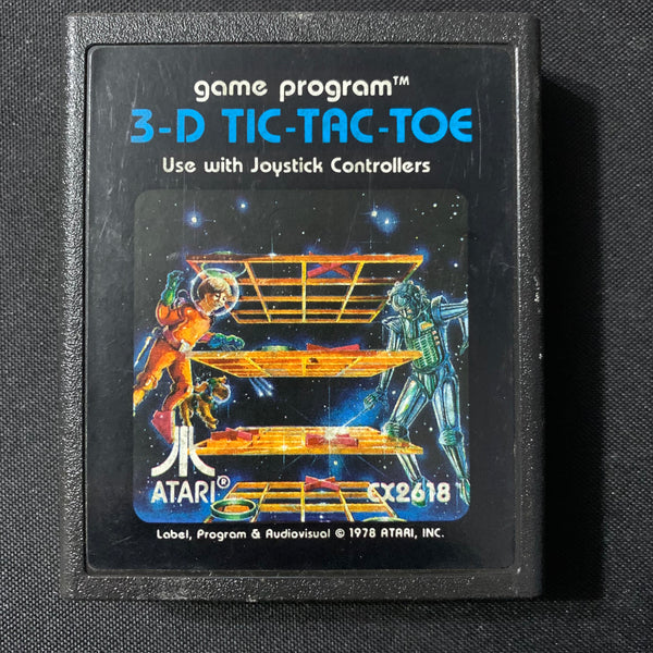 ATARI 2600 3-D Tic-Tac-Toe tested video game cartridge nice label CX2618
