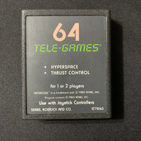 ATARI 2600 Asteroids tested video game cartridge Sears Telegames 64 text label