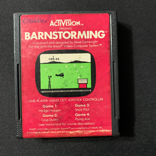 ATARI 2600 Barnstorming tested video game cartridge Activision 1980 stunt plane