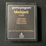 ATARI 2600 Blackjack tested video game cartridge CX-2651 text label