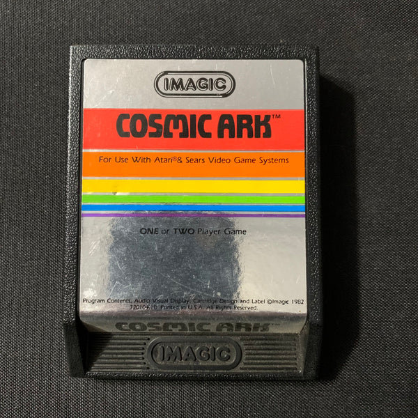 ATARI 2600 Cosmic Ark text label Imagic video game cartridge 1982 tested
