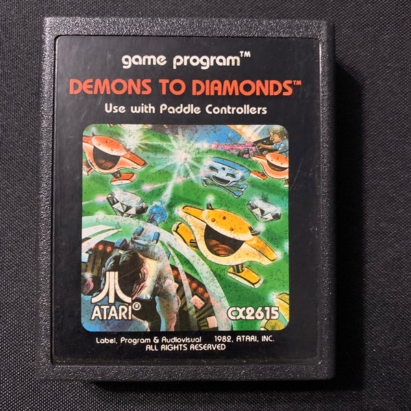ATARI 2600 Demons to Diamonds tested video game cartridge paddle controls