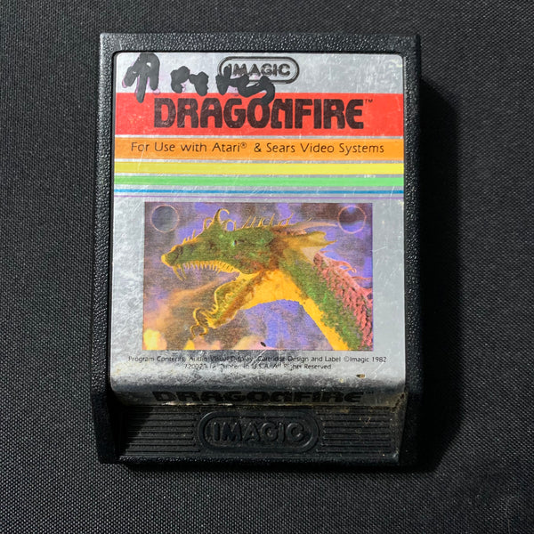 ATARI 2600 Dragonfire tested Imagic video game cartridge dragon arcade action