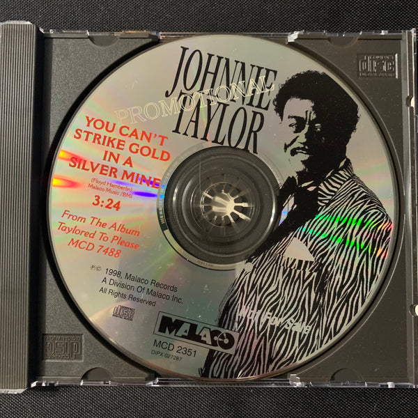 CD Johnnie Taylor 'You Can't Strike Gold In a Silver Mine' (1998) Malaco radio DJ promo single 1 track