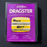 ATARI 2600 Dragster tested video game cartridge Activision 1980 AG-001 racing
