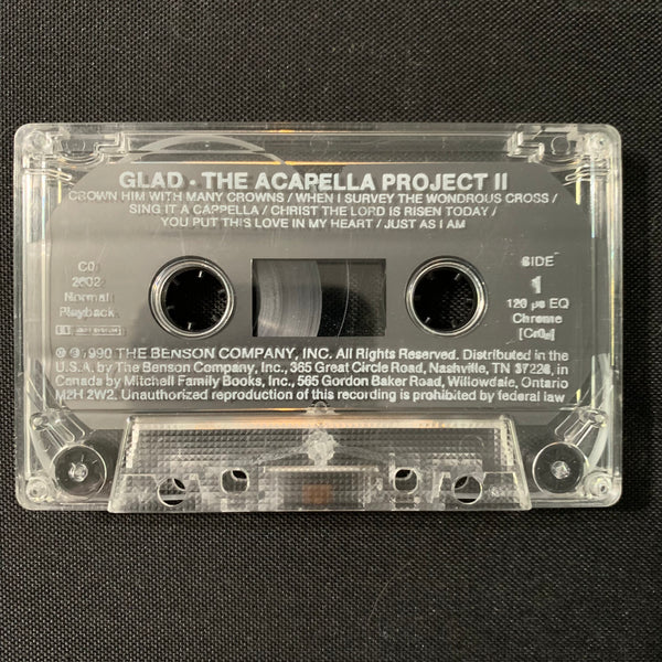 CASSETTE Glad 'The Acapella Project II' (1990) Christian gospel vocal tape