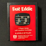ATARI 2600 Fast Eddie CIB boxed w/manual nice label tested video game cartridge