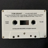 CASSETTE Tom Grant 'Yours and Mine' rare country tape Nashville singer Foxlake